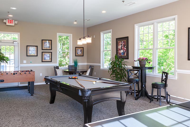 The Lakeside Apartments Game Room in Charlottesville